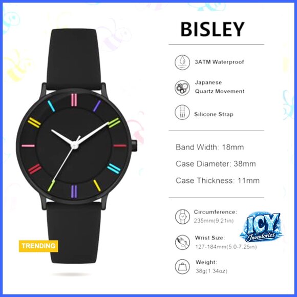 Metal Watch Case Ceramic Oil Finish Silicone Strap Easy Reader main image 6